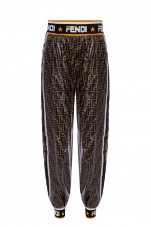Logo-embroidered trousers, zdjęcie 1 Logo-embroidered trousers od Fendi